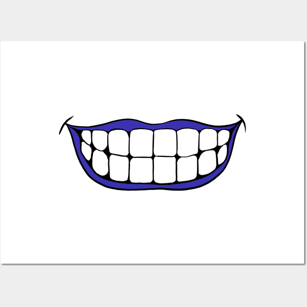 Big Smile -Blue Wall Art by Episodic Drawing